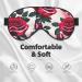 Blossoming Rose Double-Sided Sleep Eye Mask | Soft Comfortable Blindfold with Adjustable Strap | Light Blocking Black - Buy Online on GoSupps.com