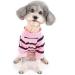 Zweitea Summer Dog Shirts for Small Dogs | Striped Heart Sweatshirt | Soft Cotton T-Shirt for Puppies - Baby Pink - Buy Online on GoSupps.com