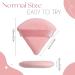 MOTZU 12-Piece Cotton Powder Puff Set - Triangle Wedge Shape for Contouring Under Eyes and Corners - 2.76 inch with Strap - Pink - Buy Online on GoSupps.com