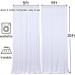 10x10FT White Party Curtains for Events - Wedding, Baby Shower, Birthday, Home Photo Backdrop - 2 Panels - 5x10FT Each - Buy Online on GoSupps.com