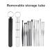 Stainless Steel Earwax Removal Tool Set - Ear Spoon Kit for Ear Cleaning (Black+Silver) - Buy Online on GoSupps.com