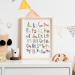 Scandi Animal Alphabet Children's Educational Print - Woodland Safari Boho Poster (A4 Pinks) - Buy Online on GoSupps.com