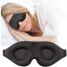 Sleep Eye Mask for Men Women - 3D Contoured Cup Sleeping Mask Concave Molded Night Eye Mask for Sleeping Block Out Light Soft Comfortable Sleep Mask for Yoga Nap Travel Black