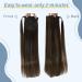 Fshine Balayage Brown Ponytail Extension Real Hair Straight Soft Remy Ponytail Extensions Human Hair Balayage Dark Brown Faded to Maroon Highlight with Dark Brown Extensions 45cm 80g #2/8/2 4.pony#2/8/2 18 inch - Buy Online on GoSupps.com