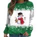 Funny Christmas Sweater for Women - Rudolph & Elf Designs | Cotton Long Sleeve Santa Claus Xmas Sweater for Teens - C-Green XS - Buy Online on GoSupps.com