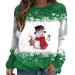 General Christmas sweater funny women cotton long rudolph reindeer elf Christmas sweater teen girls Christmas xmas sweater Santa Claus women sweater long pullis for women C-green xs