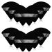 12 Pieces Black Cosmetic Powder Puff,2.76 inch Portable Soft Sponge Setting Face Puffs,Triangle Velvet Powder Puff with Ribbon Band Handle for Loose Powder Body Powder Makeup Tool