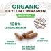 Ceylon Cinnamon Capsules 1800mg - Extra Strength Certified Organic True Cinnamon Powder Formula for Energy & Heart Support Bottled in USA Non-GMO Gluten Free Sugar Free Supplement 180 Capsules 180 Count (Pack of 1) - Buy Online on GoSupps.com