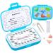 Caffox Tooth Keepsake Box Tooth Fairy Box Lost Teeth Holders for Kids Tooth Saver First Tooth Container Baby Teeth Storage for Boys and Girls Blue Dinosaur (BTKB005)