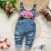 KIDSCOOL SPACE Baby Denim Overalls | 3D Cute Cartoon Jean Dungarees | Blue-2156 | 6-12 Months - Buy Online on GoSupps.com