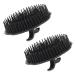 Segbeauty 2pcs Scalp Massager Shampoo Brush  Massage Hair Brush Floriated Shower Comb for Deep Cleaning Hair Men s Hand Brush Growth Beard Brush Pet Grooming Brushes (Black) Short Teeth