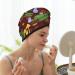 Hair Towel Wrap - Quick Drying Hair Turban with Button | Frogs & Mushrooms Design - Buy Online on GoSupps.com