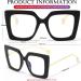 AIEYEZO Oversized Blue Light Glasses for Women - Anti Fatigue Computer Eyeglasses in Black - Buy Online on GoSupps.com