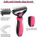 Nepfaivy Dog Brush - Double-Sided Undercoat Rake for Dogs & Cats | Pink Fur Brush for Pet Care & De-Matting - Buy Online on GoSupps.com
