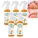 WRANBAO Foot peeling spray with orange oil moisturizing refreshing foot peeling spray peeling foot care sprays for removing dead skin and calluses cracked and rough feet 5 pieces 5 pieces