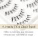 EMEDA Natural Look 10mm Thin Clear Band Asian Style Fake Strip Lashes (Pack of 10) - Buy Online on GoSupps.com