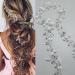 Latious Crystal Bride Wedding Hair Vine Silver Long Rhinestones Bridal Headband Pearl Hair Accessories Breath Headpiece for Women and Bridesmaid (100cm / 39.3inches)