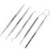 5er Dental Oral Care Set - High-Quality Stainless Steel Tooth Cleaning & Tartar Remover | Dental Probe Mouth Mirror & Scaler by Heavysun - Buy Online on GoSupps.com