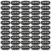 50 pieces wigs Clips U-shape metal snap clips 28mm 6-teeth combs clips with rubber for hair extensions (black) 50 PCs 28 mm black
