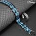 Vicmag Magnetic Bracelet for Men - Titanium Steel Double Row Adjustable Magnet Bracelet (Wheat Black Blue) - Stylish & Durable - Buy Online on GoSupps.com