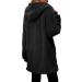 Yihaojia Womens Winter Fuzzy Fleece Jacket Hooded Zip Up Mid Length Warm Coat Oversized Teddy Outerwear with Pockets Black#49 X-Large - Buy Online on GoSupps.com