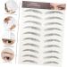 Baluue 24 Pcs Eyebrow Stickers Temporary Eyebrow Imitation Eyebrow 4d Temporary Eyebrows Soy Ink Black 7X1X0.1CMx2pcs Blackx2pcs - Buy Online on GoSupps.com