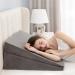 Adjustable Bed Wedge Pillow - 3-in-1 Foam Leg Elevation for Sleeping, Acid Reflux, Anti-Snore - Grey (4.5, 7.5 & 12 Inch) - Buy Online on GoSupps.com