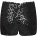 FEESHOW Kids Gymnastic Shorts Glitter Ballet Dance Metallic Spandex Shorts Black 12-16 Years - Buy Online on GoSupps.com