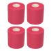 Sports Bandage Priming Sponge - 4Pcs PU Sponge Good Elasticity Breathable Sports Fitness Sponge Foam Fitness Sports Football Ankle Priming Film (Red)