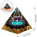 MXiiXM Orgone Pyramid with Amethyst Crystal Ball - Protection Crystals for Positive Energy, Stress Reduction, Healing, and Wealth Attraction - Buy Online on GoSupps.com