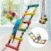 MQUPIN Bird Parrot Toys 12 Pack Budgie Toys Parrots Cage Toys Hanging Swing Climbing Shredding Perches Toys Ladders Sepak Takraw Parrot Bite Toy Cockatiel Toys for Parakeet Budgerigar M-7.9inch - Buy Online on GoSupps.com