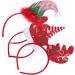 FRCOLOR Christmas Reindeer Antlers Headband Elf Headband Christmas Hat Headband Feather Headband Festival Santa Hat Headband - Buy Online on GoSupps.com