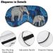 Buy Elephants Rose Flowers Sleep Mask | Soft Eye Mask with Adjustable Strap | Indigo Blue Blindfold for Men & Women - Comfortable Sleep Aid - Buy Online on GoSupps.com