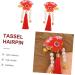 Beaupretty Tassel Hairpin 1 Pair Hair Accessories Flower Hair Accessories Billed Hair Clips Hair Clips Tassel Hairpins Tassel Hair Clip Antiquity Tassel Hair Clip Clip Hair Clamp - Buy Online on GoSupps.com