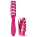 F3 Systems Folding Hair Brush with Mirror, Travel Folding Brush, Compact for Storage, Hair Brush Detangling Comb for Adult and Kids, Portable & Pocket Brush with Mirror, Healthy Shine, Wet & Dry Hair