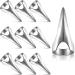 10 Pieces Hair Parting Selecting Sectioning Tool Ring Stitch Tool for Braids Retro Nail Finger Cosplay Metal Ring for Hair Braiding Curling Styling Hair Extension Quick Installation (Sliver)