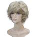 Short Layered Shaggy Wavy Bob Wig | Full Synthetic Capless Wig for White Women | Blonde Highlights L16-613 - Buy Online on GoSupps.com
