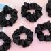 IVARYSS Black Satin Scrunchies for Women - 12 Pack Hair Accessories - Buy Online on GoSupps.com