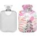 NAANLE Pink Palm Leaves Heat Bottle - 2L Transparent Hot Water Bottle for Back Pain Relief & Warmth Therapy - Buy Online on GoSupps.com