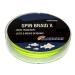 Olanmarp Spin Braid x color chartreuse 250 meters - braided fishing cord thin and smooth for all fishing species 0.12 mm - 9 kg 4 subject braided