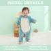 COOKY.D Baby Hooded Rompers | Infant Winter Flannel Jumpsuit Pajamas | 6-12 Months | Hamster Design - Buy Online on GoSupps.com