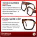 Trendy Oversized Blue Light Blocking Glasses for Men & Women - Big Square Frame Eyewear A1 Tortoise 63mm - Buy Online on GoSupps.com