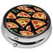Pizza 3D Printed Mini Round Pill Box | 3 Compartment Medicine Organizer | Portable Travel Pill Case for Home & Office - Buy Online on GoSupps.com