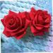 Beaupretty Hair Accessory for Women Barrettes for Women Hair Combs for Women Rose Hair Comb Rose Hair Clip Flower Hair Comb Fork Comb Hairpin Hair Accessories Red Headgear - Buy Online on GoSupps.com
