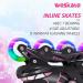 Kids Light Up Inline Skates - Adjustable Christmas Gift for Children in Black & Red - Size Medium (2-5) - Buy Online on GoSupps.com