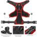 Phoepet Reflective Adjustable Dog Harness - Training Handle 2 Metal Leash Hooks 3 Snap Buckles 4 Slide Snaps - Black Medium Vest - Buy Online on GoSupps.com