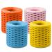2624 Feet Christmas Raffia Ribbon 4 Rolls Raffia Paper Ribbon Christmas Gift Packing Ribbon for Gift Packing and Wrapping DIY Craft Holiday Decoration 656 Feet Each Roll (Orange Pink Blue Yellow)