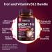 Iron and Vitamin B12 Bundle 5000 mcg B12 Zero Sugar Carbonyl Iron with Vitamin C Gentle on The Stomach - Buy Online on GoSupps.com
