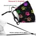 Roupaze Paw Print Washable Cloth Face Mask with Nose Wire & Filter Pocket - Reusable & Breathable with 10 PCS Filters | Doggy Paw Design - Buy Online on GoSupps.com