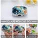 Watercolor Pattern Pill Box - 2 Compartment Portable Medicine Organizer - Decorative Metal Pill Case for Pocket or Purse - Buy Online on GoSupps.com